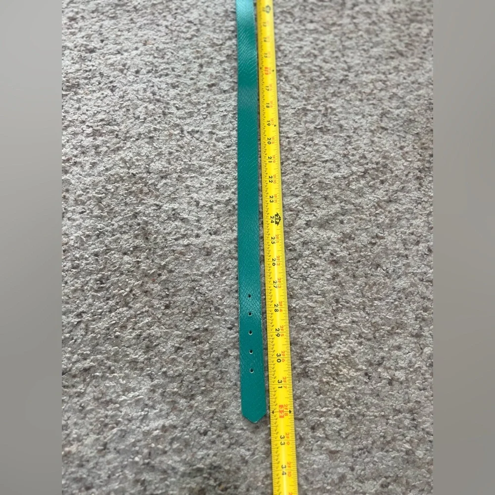 Women’s Green‎ Leather Silver buckle belt